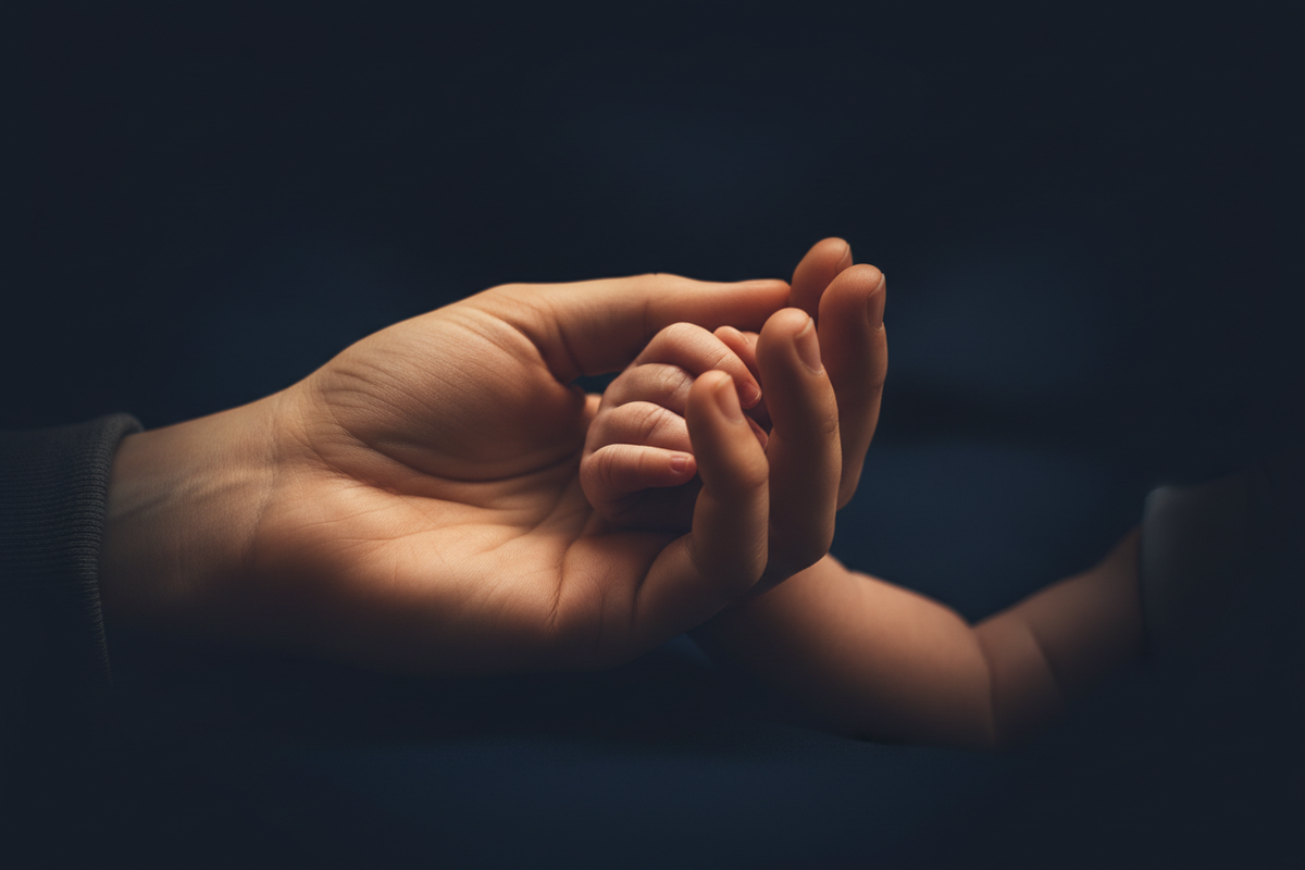 New parent holding newborn baby — First 30 Days Newborn Care Guide