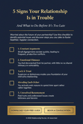5 Signs Your Relationship Is in Trouble (Free Checklist)