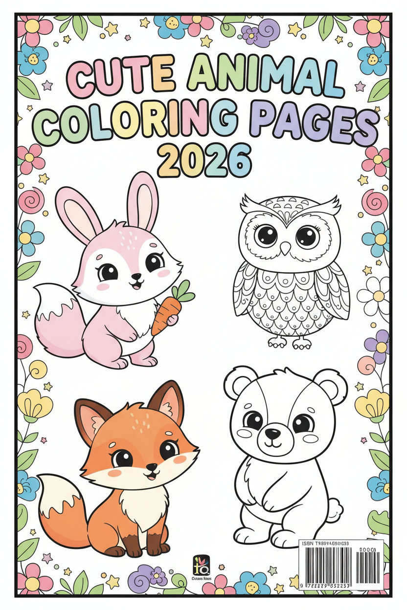 Cute Animal Coloring Pages 2026 Cover
