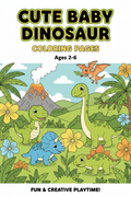 Cute Baby Dinosaur Coloring Pages Cover